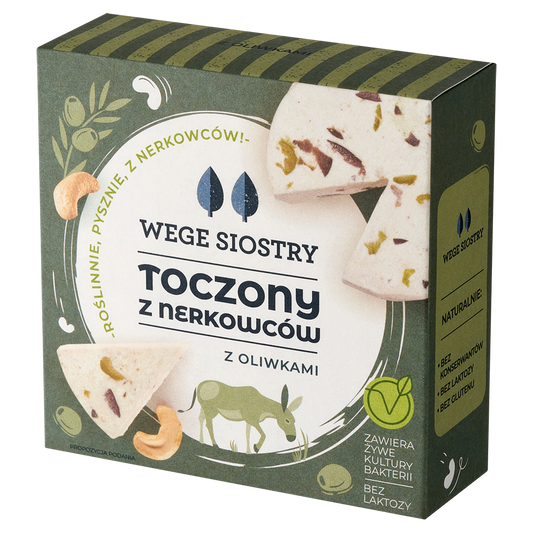 WEGAŃSKA ALTERNATYWA SERA Z ORZECHÓW NERKOWCA Z OLIWKAMI BEZGLUTENOWA...