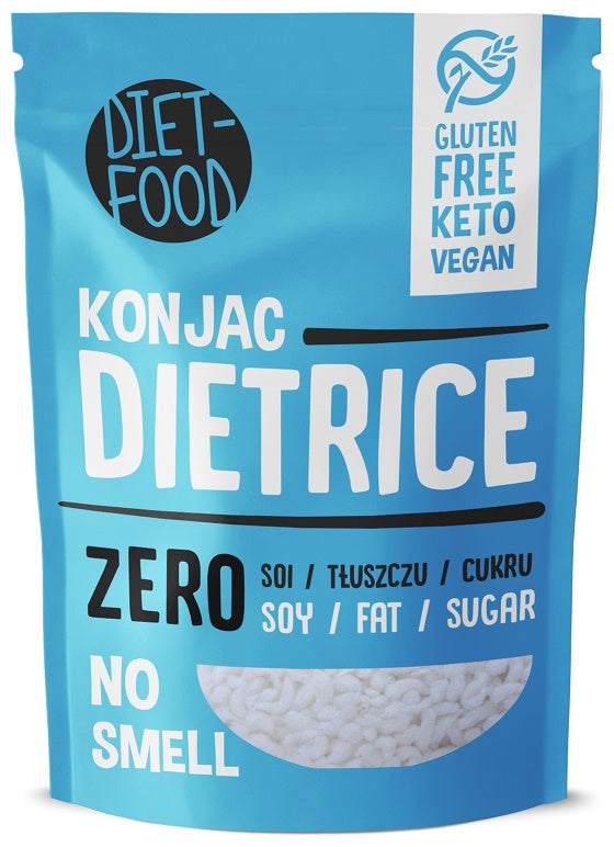 MAKARON (KONJAC) W KSZTAŁCIE RYŻU BEZGLUTENOWY 270 g (200 g) - DIET-FOOD