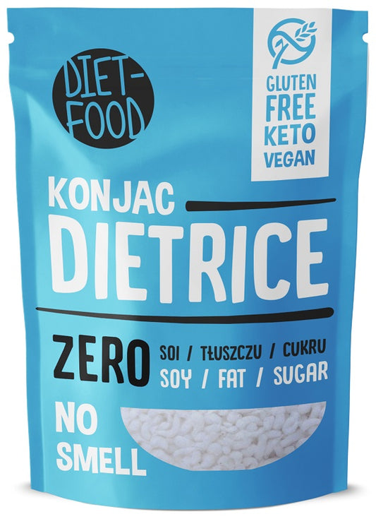 MAKARON (KONJAC) W KSZTAŁCIE RYŻU BEZGLUTENOWY 270 g (200 g) - DIET-FOOD