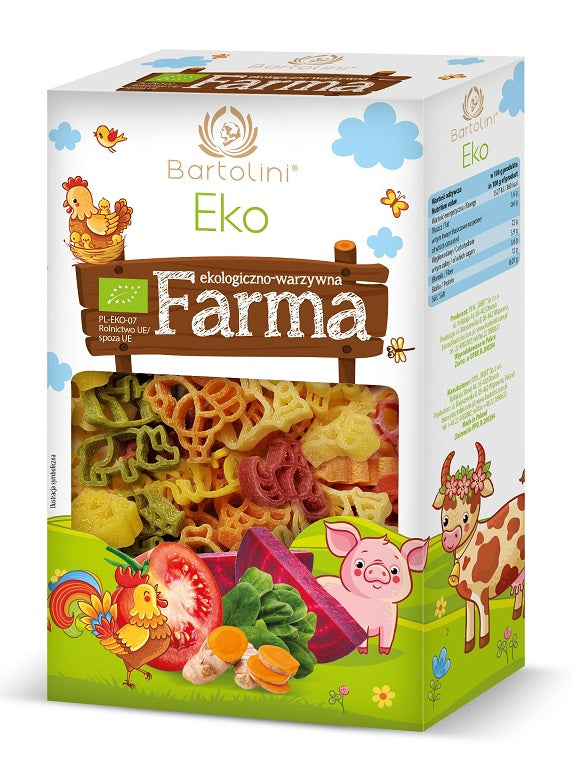 MAKARON (SEMOLINOWY Z SUSZONYMI WARZYWAMI) DLA DZIECI FARMA BIO 250 g...