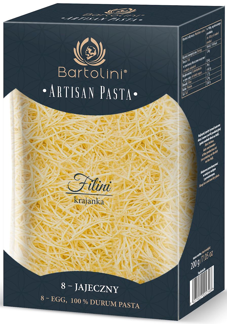 MAKARON (8-JAJECZNY SEMOLINOWY) KRAJANKA ŚREDNIA 200 g - BARTOLINI...