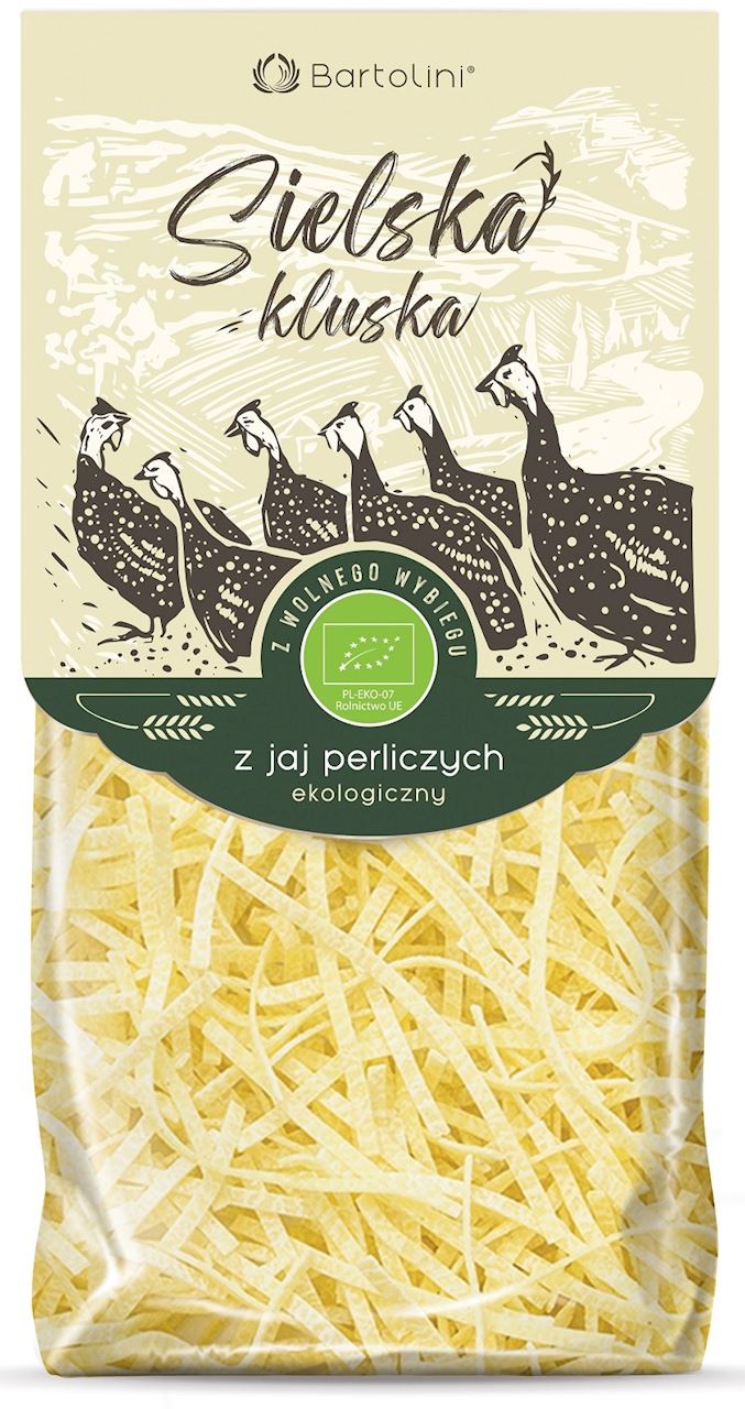 MAKARON (Z JAJAMI PERLICZYMI SEMOLINOWY) KRAJANKA BIO 250 g - BARTOLINI...