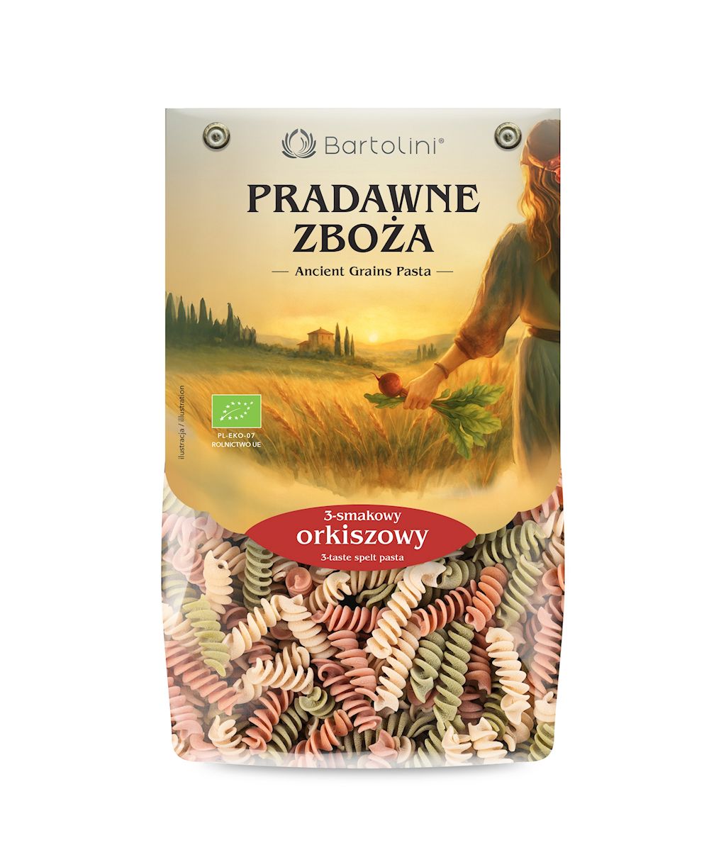 MAKARON (ORKISZOWY 3-SMAKOWY) ŚWIDERKI BIO 250 g - BARTOLINI (PRADAWNE...