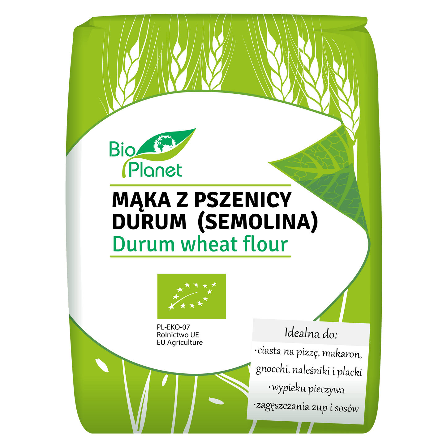 MĄKA Z PSZENICY DURUM (SEMOLINA) BIO 1 kg - BIO PLANET