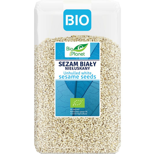 SEZAM BIAŁY NIEŁUSKANY BIO 1 kg - BIO PLANET