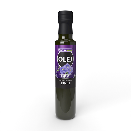 OLEJ LNIANY TŁOCZONY NA ZIMNO 250 ml - NATURAVENA