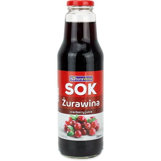 SOK Z ŻURAWINY 750 ml - NATURAVENA