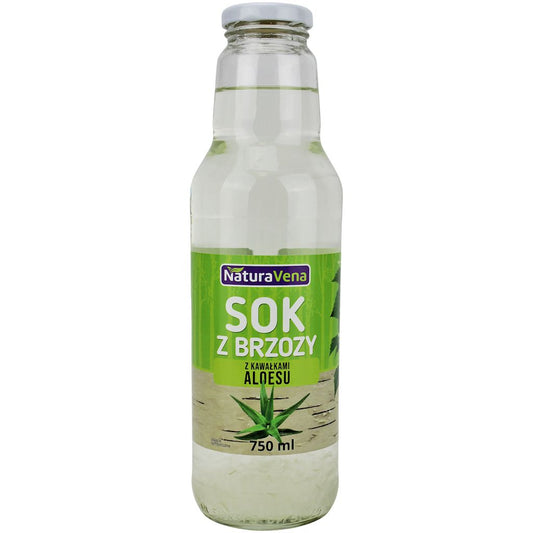 SOK Z BRZOZY Z KAWAŁKAMI ALOESU 750 ml - NATURAVENA