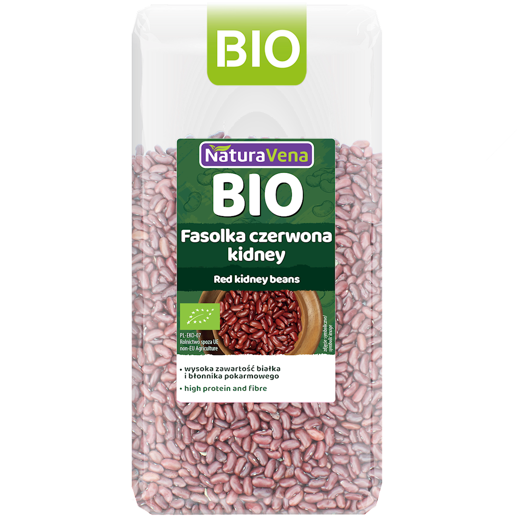 FASOLKA CZERWONA KIDNEY BIO 400 g - NATURAVENA