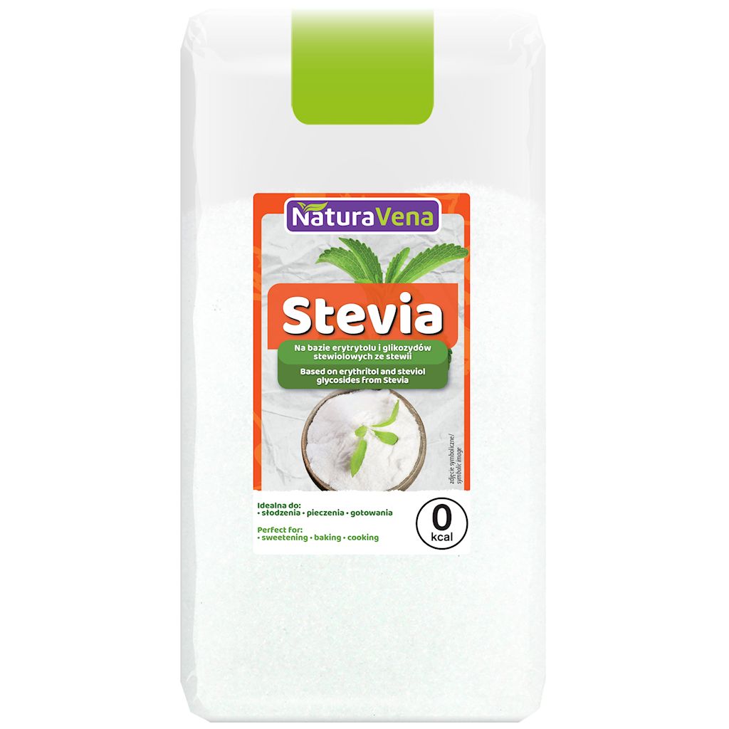 STEVIA (NA BAZIE ERYTRYTOLU I GLIKOZYDÓW STEWIOLOWYCH ZE STEWII) 500 g...