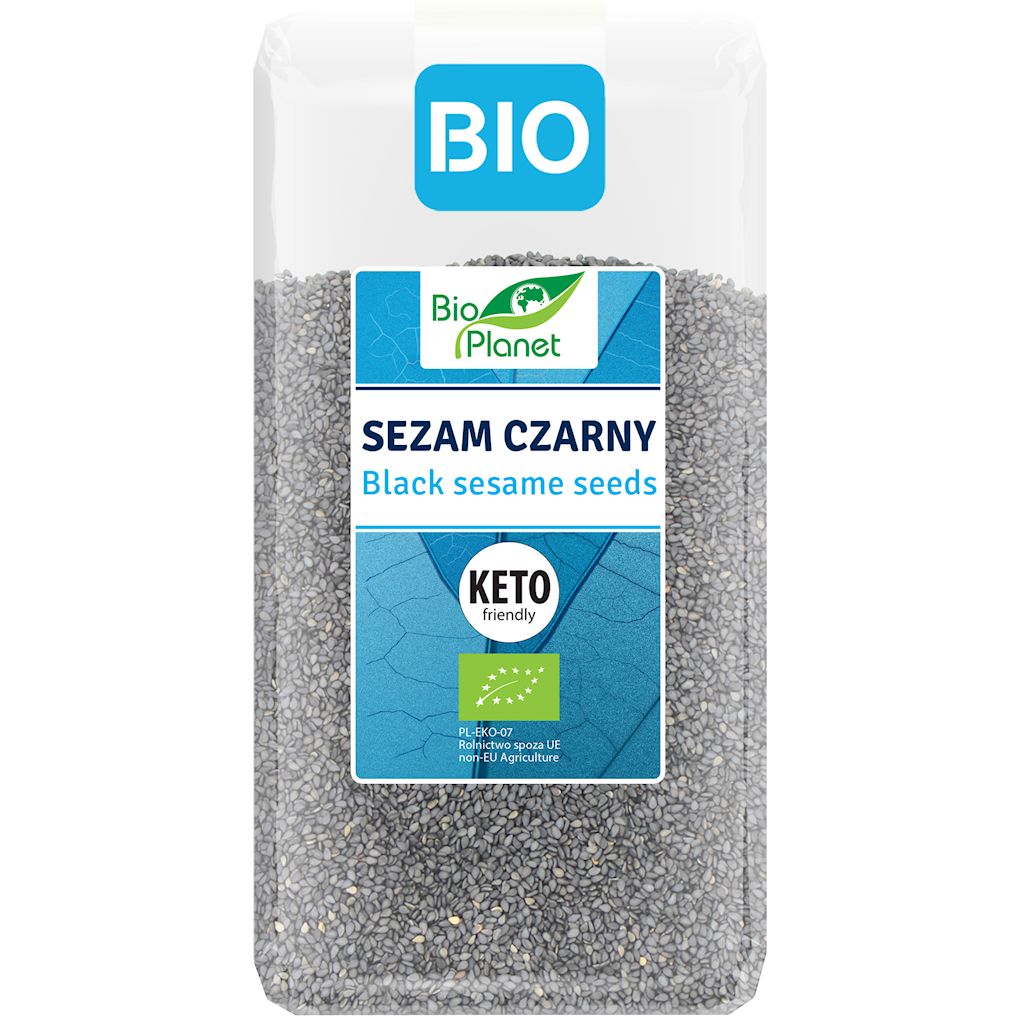SEZAM CZARNY NIEŁUSKANY BIO 400 g - BIO PLANET