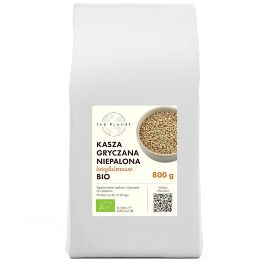 KASZA GRYCZANA NIEPALONA BEZGLUTENOWA BIO 800 g - THE PLANET