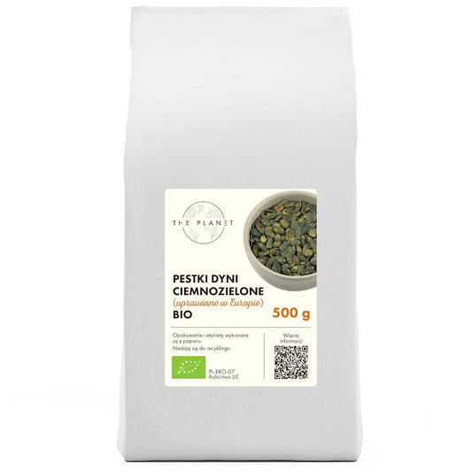PESTKI DYNI CIEMNOZIELONE (UPRAWIANE W EUROPIE) BIO 500 g - THE PLANET
