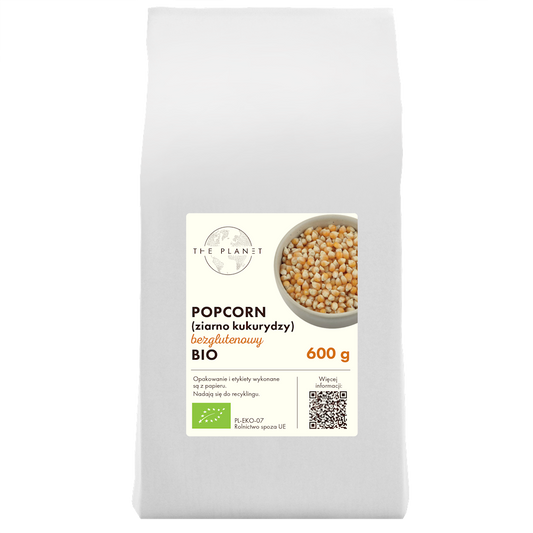 POPCORN (ZIARNO KUKURYDZY) BIO 600 g - THE PLANET