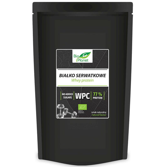 BIAŁKO SERWATKOWE NATURALNE (KONCENTRAT WPC 77) BIO 500 g - BIO PLANET