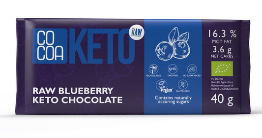 CZEKOLADA Z JAGODAMI I OLEJEM MCT BEZ DODATKU CUKRÓW BEZGLUTENOWA KETO...