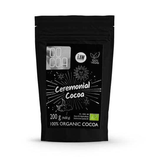 KAKAO CEREMONIALNE - TABLICZKI GORZKIE 100 % KAKAO BIO (4 x 50 g) 200 g...