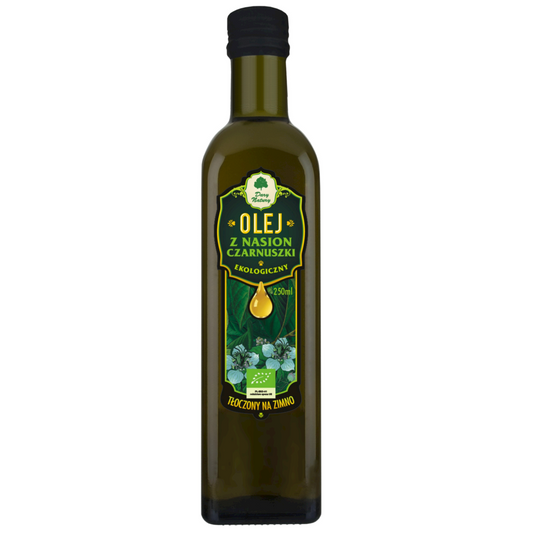 OLEJ Z CZARNUSZKI FILTROWANY TŁOCZONY NA ZIMNO BIO 250 ml - DARY NATURY