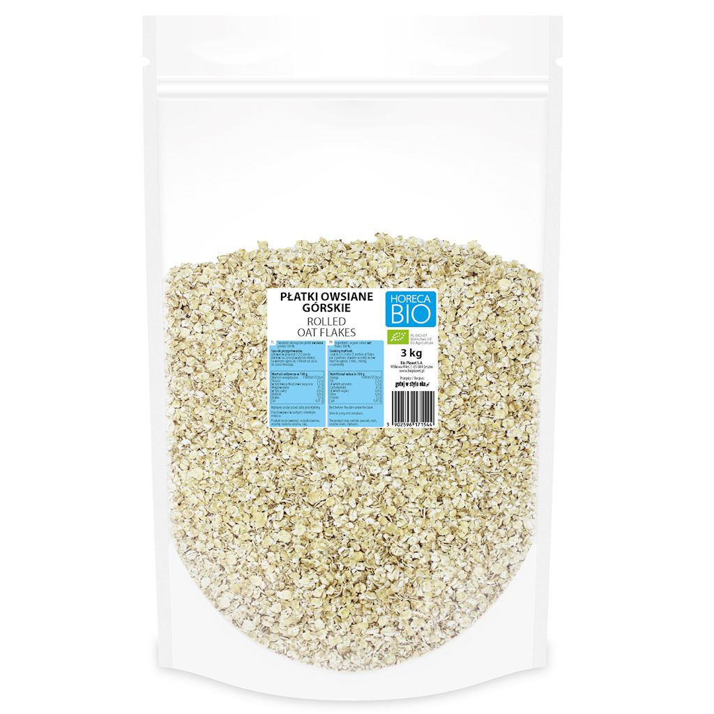 PŁATKI OWSIANE GÓRSKIE BIO 3 kg - HORECA (BIO PLANET)