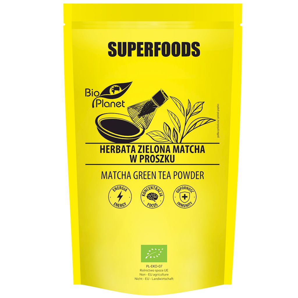 HERBATA ZIELONA MATCHA BIO 100 g - BIO PLANET SUPERFOODS