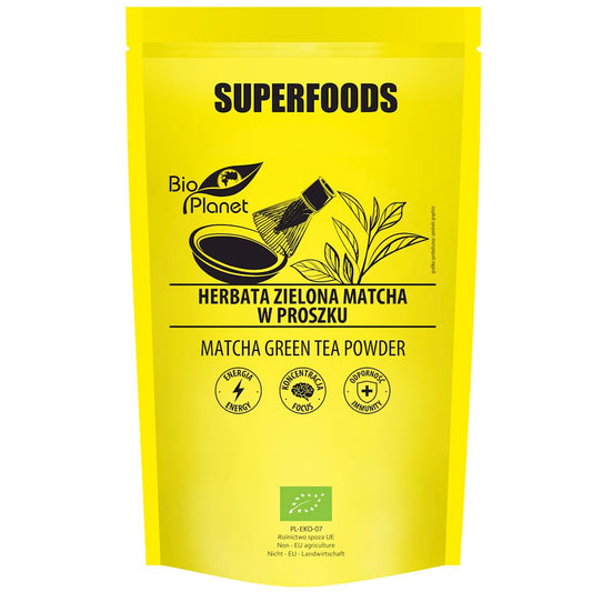 HERBATA ZIELONA MATCHA BIO 100 g - BIO PLANET SUPERFOODS
