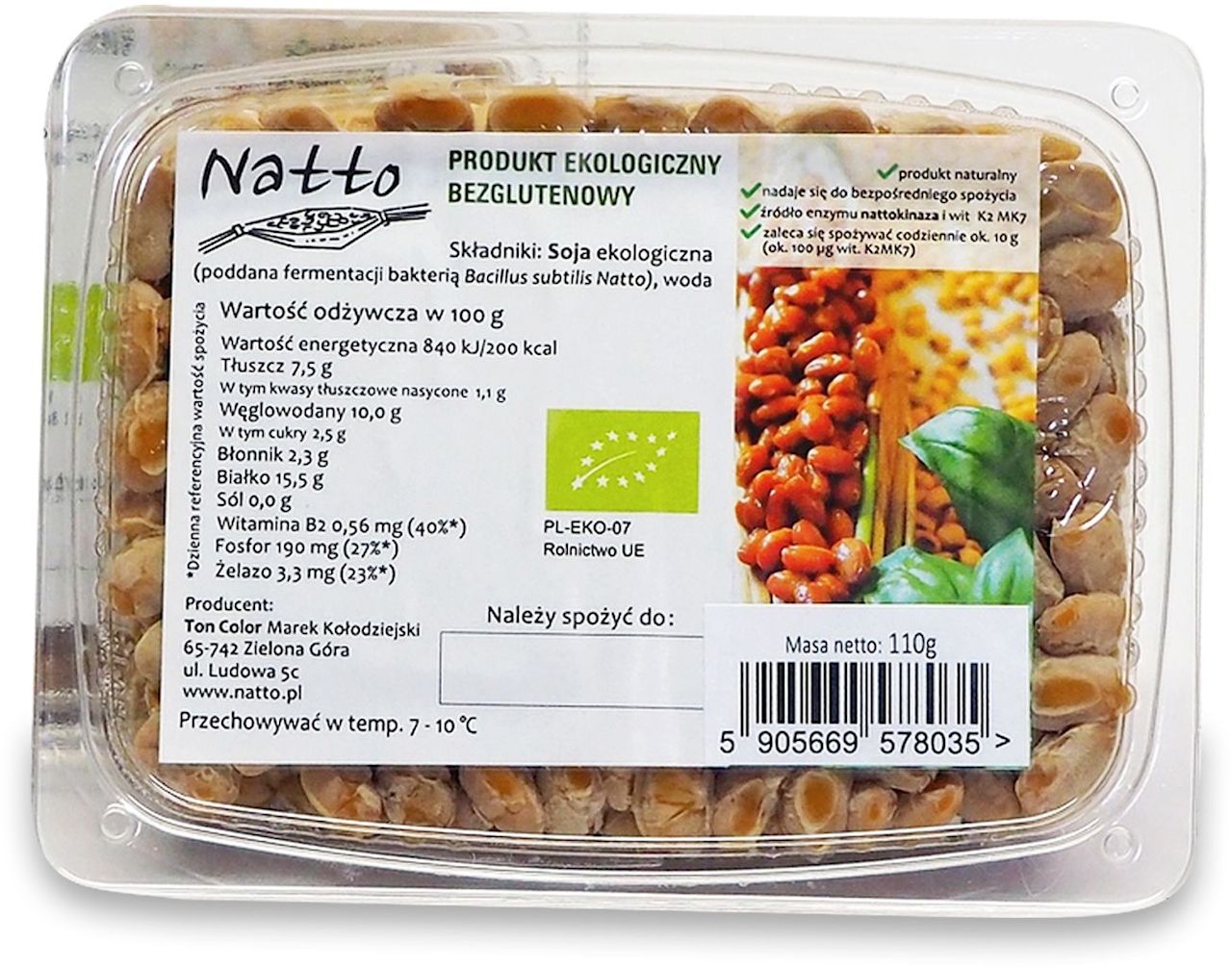 przecena SFERMENTOWANA SOJA (NATTO) BIO 110 g - NATTO