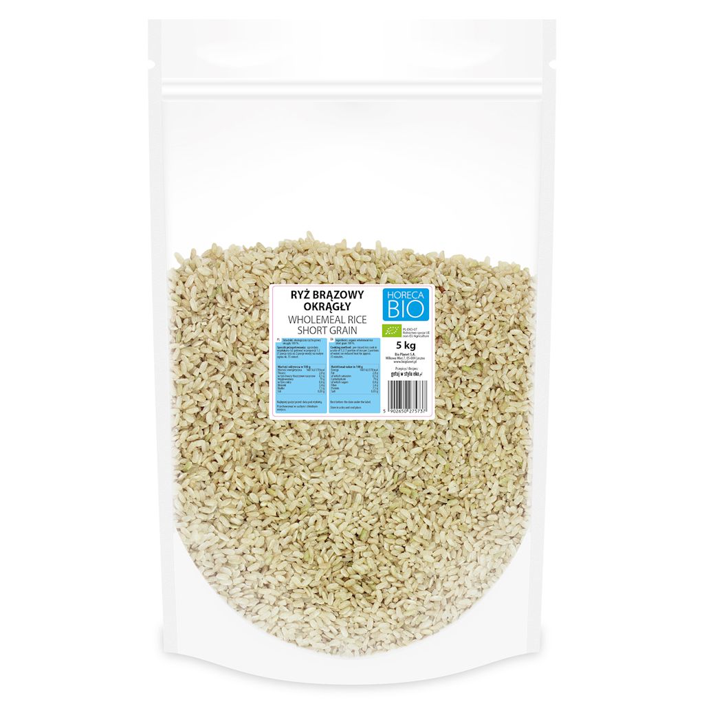 RYŻ BRĄZOWY OKRĄGŁY BIO 5 kg - HORECA (BIO PLANET)
