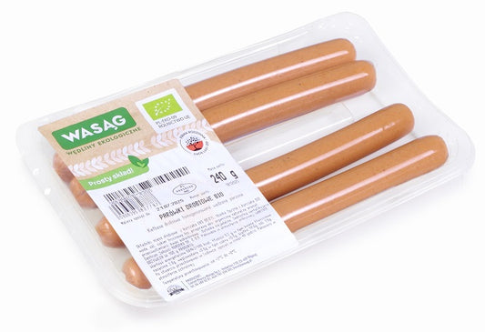 PARÓWKI DROBIOWE BIO (4 szt.) 240 g - WASĄG (Z PÓŁKI)