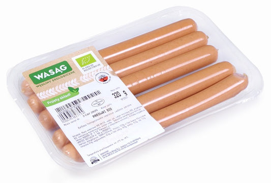 PARÓWKI BIO (5 szt.) 320 g - WASĄG (Z PÓŁKI)