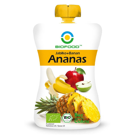 MUS JABŁKO - BANAN - ANANAS BEZ DODATKU CUKRÓW BEZGLUTENOWY BIO 200 g...