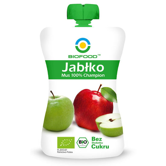MUS JABŁKOWY 100 % CHAMPION BEZ DODATKU CUKRÓW BEZGLUTENOWY BIO 200 g...