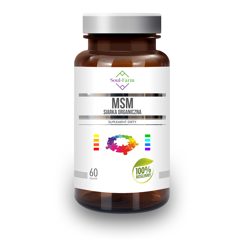 MSM SIARKA ORGANICZNA (650 mg) 60 KAPSUŁEK - SOUL FARM