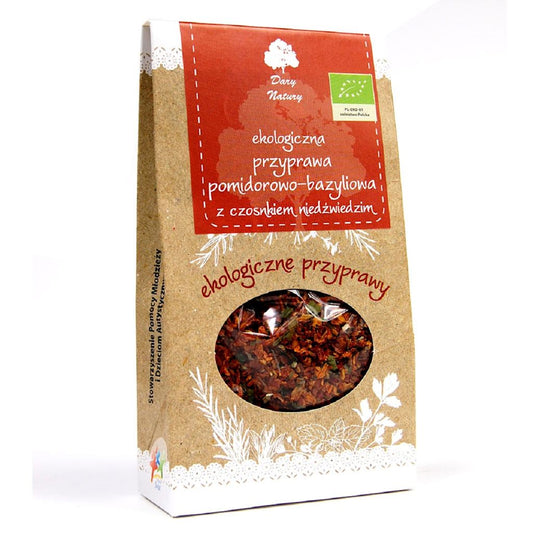 PRZYPRAWA POMIDOROWO - BAZYLIOWA Z CZOSNKIEM NIEDŹWIEDZIM BIO 40 g...