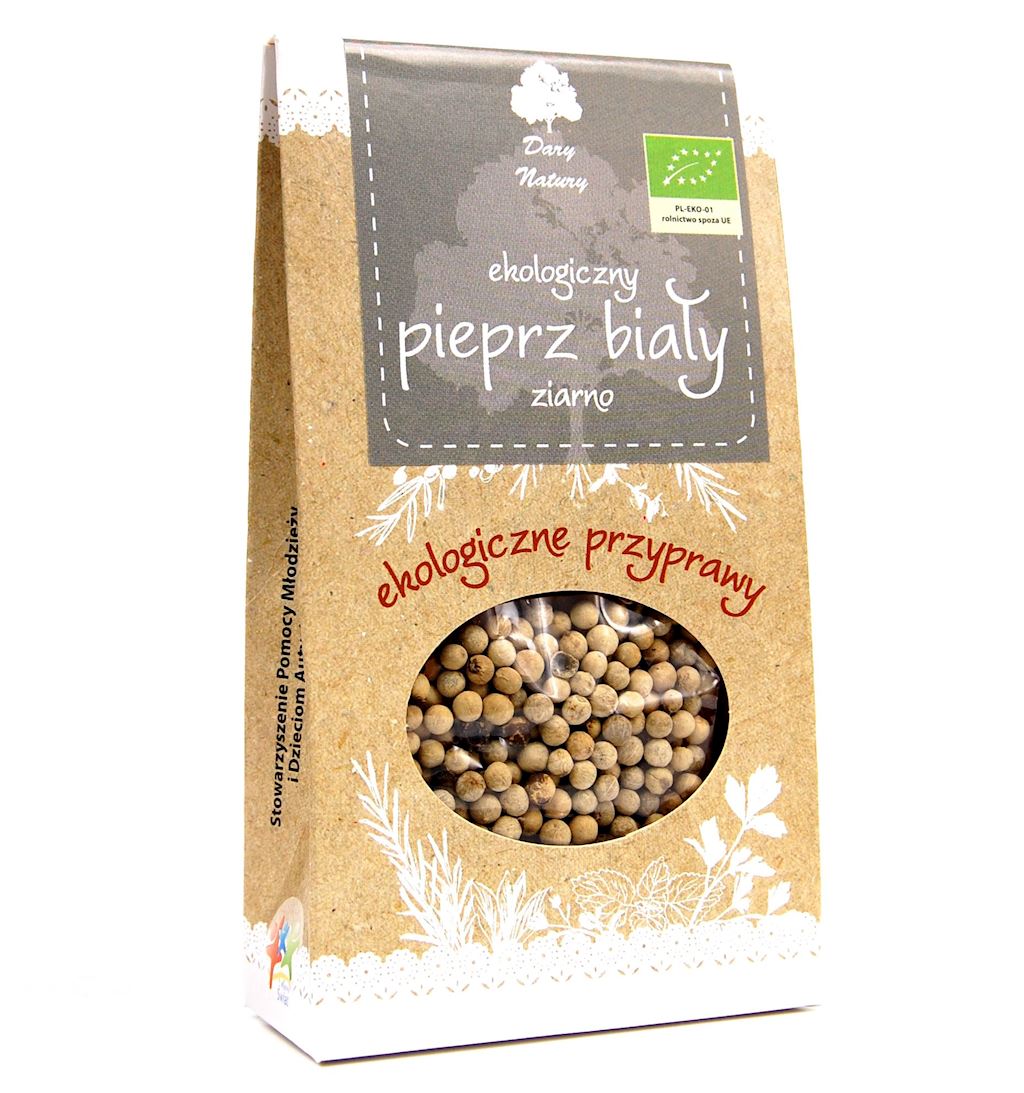 PIEPRZ BIAŁY ZIARNISTY BIO 30 g - DARY NATURY