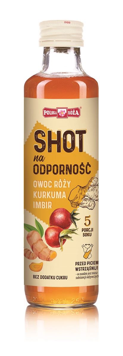SHOT NA ODPORNOŚĆ OWOC RÓŻY - KURKUMA - IMBIR BEZ DODATKU CUKRÓW...