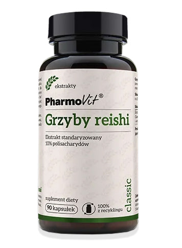 GRZYBY REISHI EKSTRAKT (400 mg) BEZGLUTENOWY 90 KAPSUŁEK - PHARMOVIT...