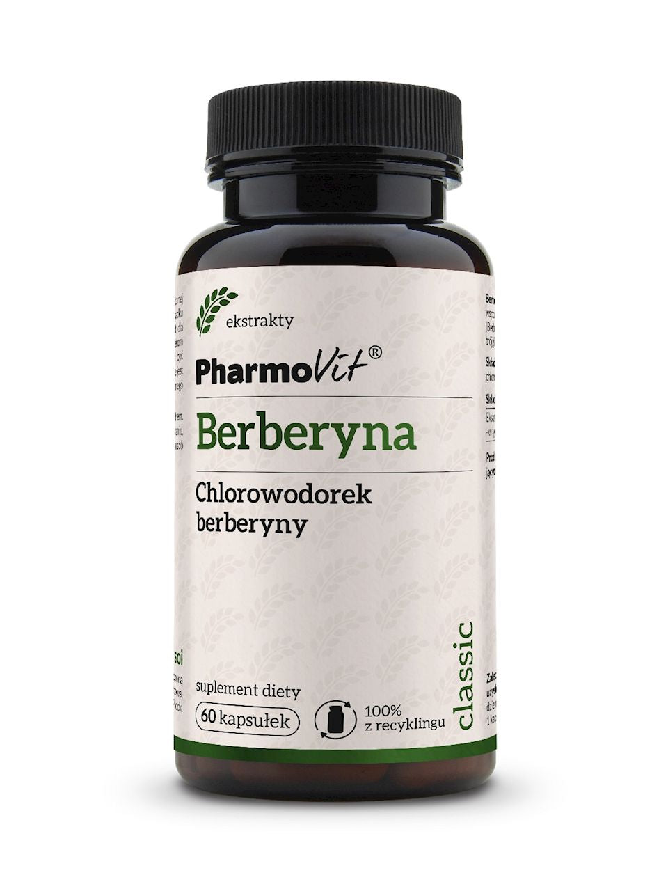 BERBERYNA HCL (388 mg) BEZGLUTENOWA 60 KAPSUŁEK - PHARMOVIT (CLASSIC)