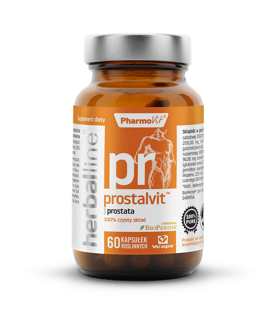 KAPSUŁKI NA PROSTATĘ (PROSTALVIT) BEZGLUTENOWE 60 szt. - PHARMOVIT...