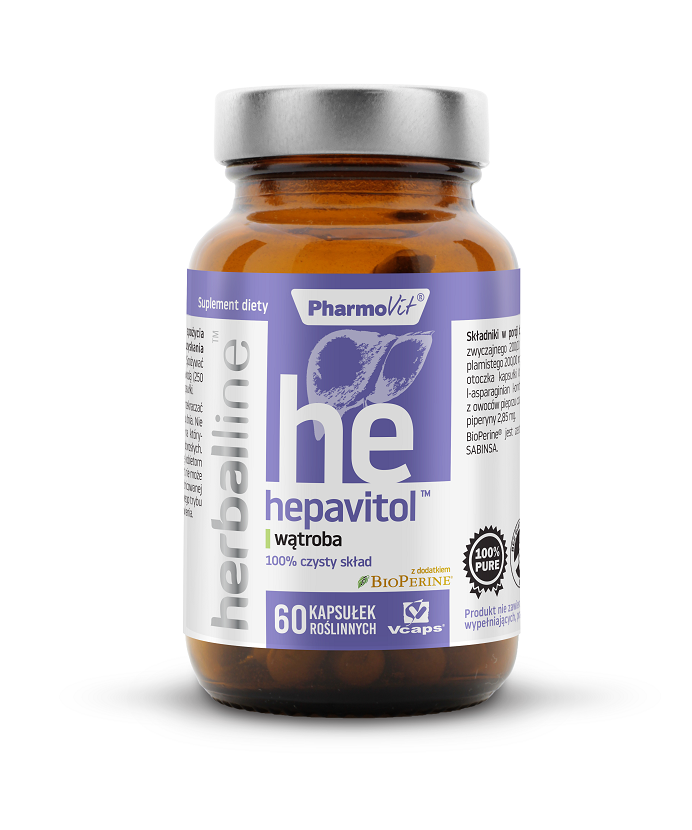 KAPSUŁKI NA WĄTROBĘ (HEPAVITOL) BEZGLUTENOWE 60 szt. - PHARMOVIT...