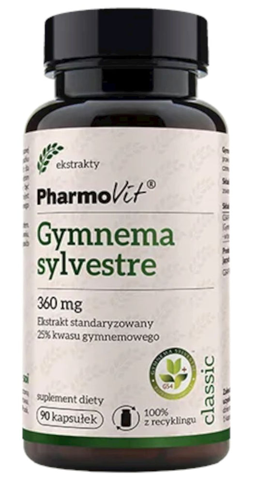 GURMAR EKSTRAKT (GYMNEMA SYLVESTRE) (360 mg) BEZGLUTENOWA 90 KAPSUŁEK...
