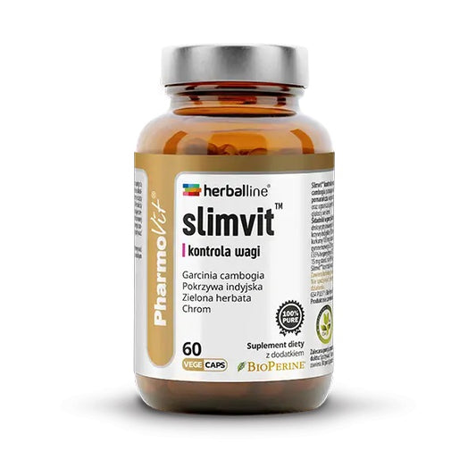 KAPSUŁKI NA KONTROLĘ WAGI (SLIMVIT) BEZGLUTENOWE 60 szt. - PHARMOVIT...