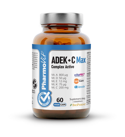 WITAMINA ADEK + WITAMINA C COMPLEX BEZGLUTENOWE 60 KAPSUŁEK...