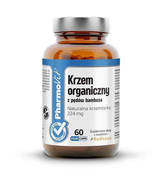 KRZEM ORGANICZNY Z PĘDÓW BAMBUSA (224 mg) BEZGLUTENOWY 60 KAPSUŁEK...