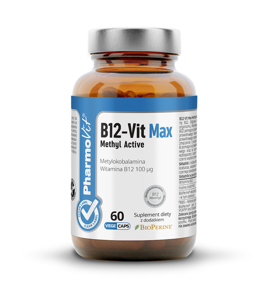 WITAMINA B12 (100 mcg) BEZGLUTENOWA 60 KAPSUŁEK - PHARMOVIT (CLEAN LABEL)