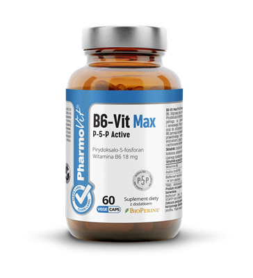 WITAMINA B6-VIT MAX P-5-P ACTIVE (18 mg) BEZGLUTENOWA 60 KAPSUŁEK...