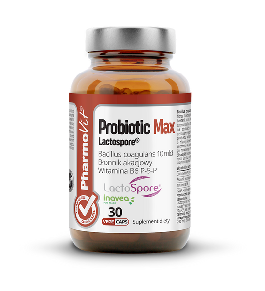 PROBIOTIC MAX BEZGLUTENOWY 30 KAPSUŁEK - PHARMOVIT (CLEAN LABEL)