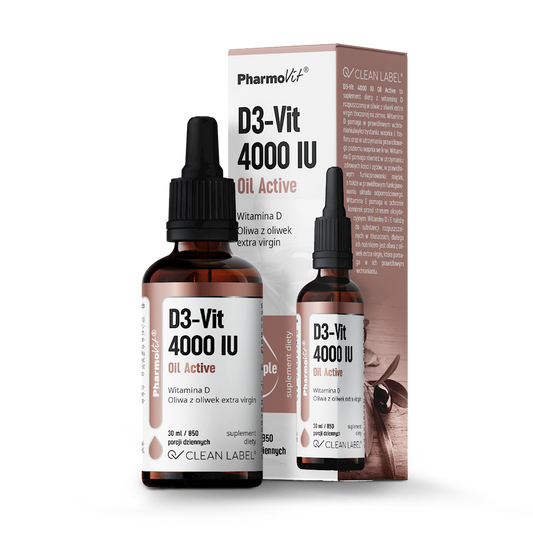WITAMINA D3 W KROPLACH 100 mcg (4000 j.m) BEZGLUTENOWA 30 ml...