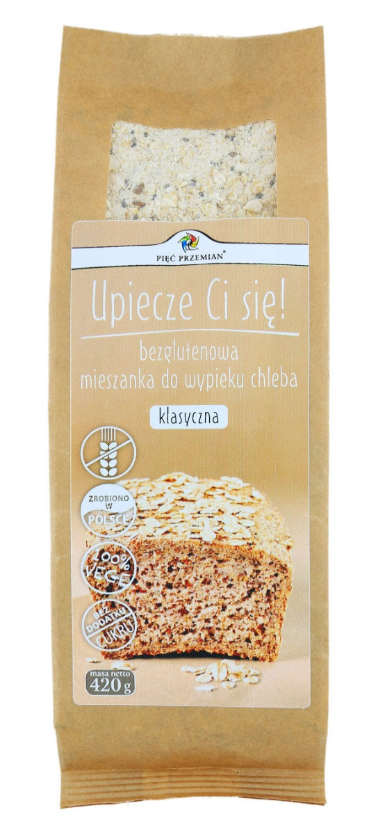 MIESZANKA DO WYPIEKU CHLEBA KLASYCZNA BEZ DODATKU CUKRÓW BEZGLUTENOWA...