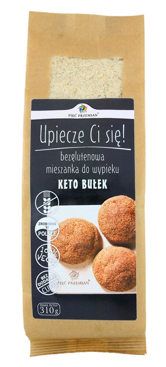 MIESZANKA DO WYPIEKU BUŁEK BEZ DODATKU CUKRÓW BEZGLUTENOWA KETO 310 g...
