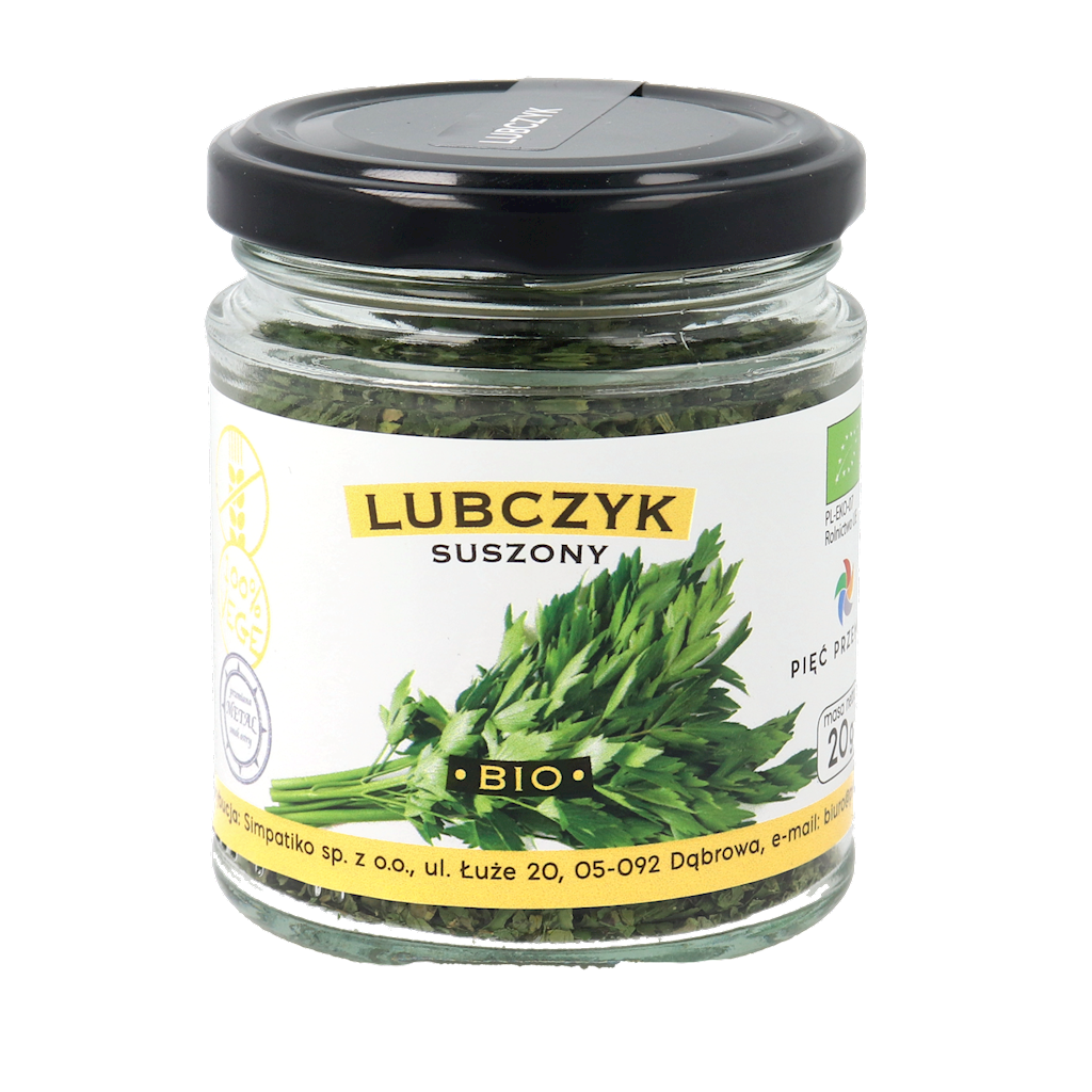 LUBCZYK SUSZONY BEZGLUTENOWY BIO 20 g - PIĘĆ PRZEMIAN